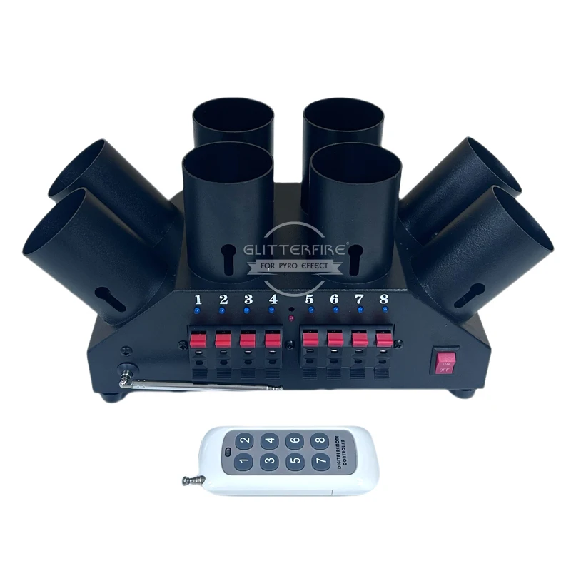 8 Channel Fan Shape Remote Control Cold Fountain Machine Party Equipment