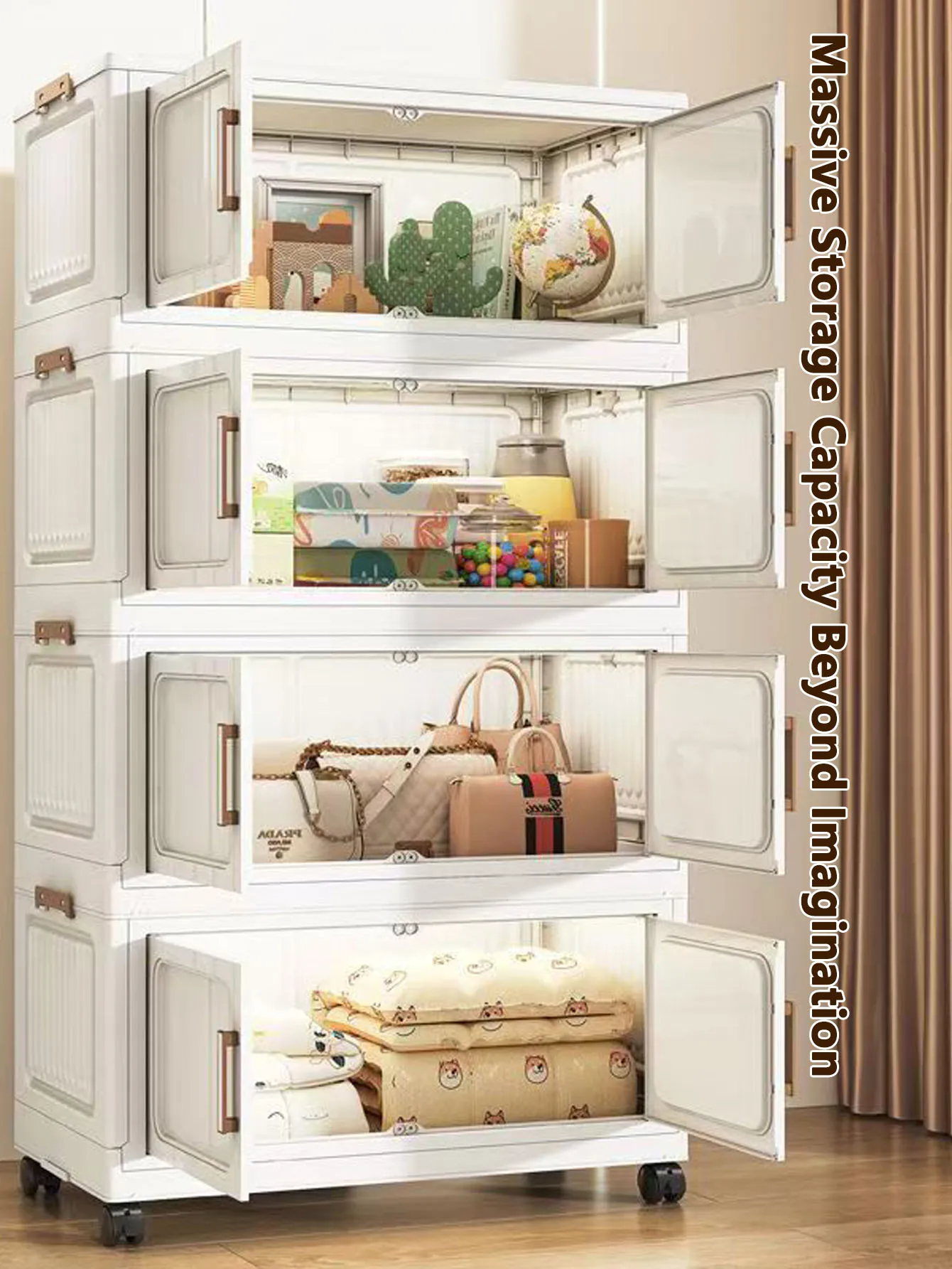 Storage Cabinet No Installation Required, Organizing Cabinet for Babies and Children, Clothes Organizer Box, Snack Plastic Foldable Box image 6