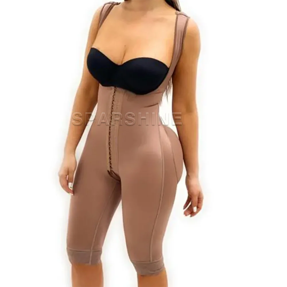 Fajas Colombianas High Compression Abdominal Control Slimming Bodysuit With Front Hook-eyes Waist Trainer Butt Lifter Shapewear