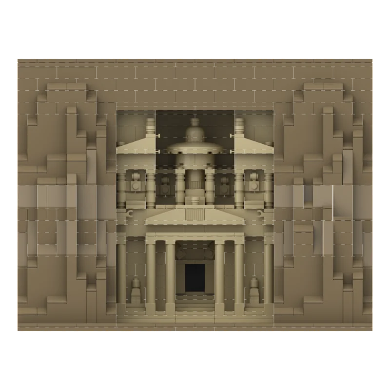 MOC-186243 Movie Ancient City Petra Jordan and the Last Crusade in Fram Building Blocks Mode Indiana Jones Bricks Toy Kids Gift