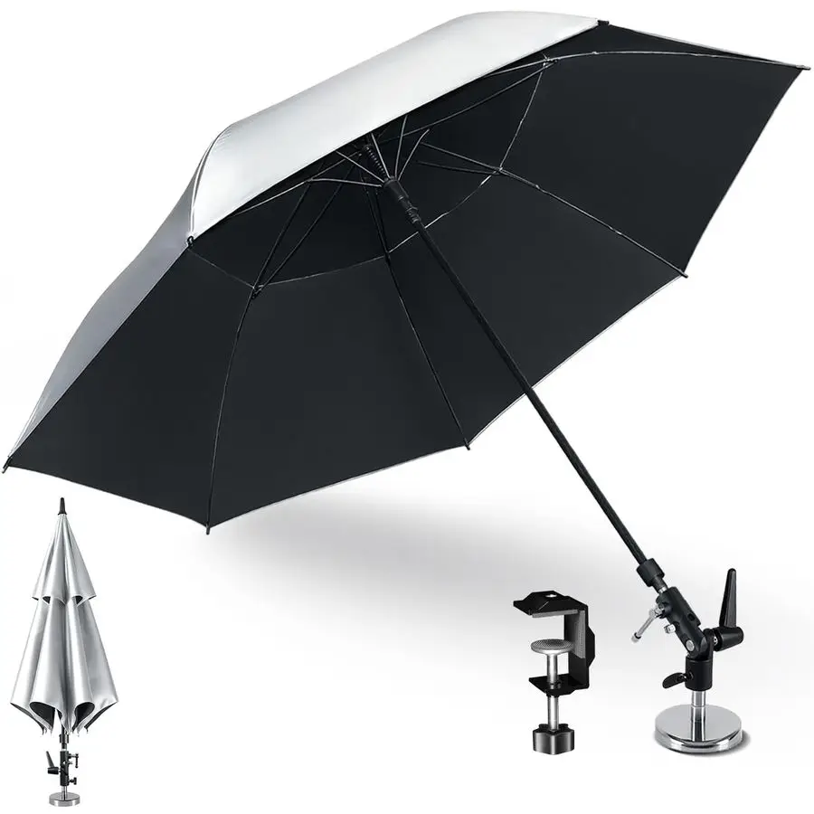 Portable HVAC Umbrella with Magnetic Base and Clip