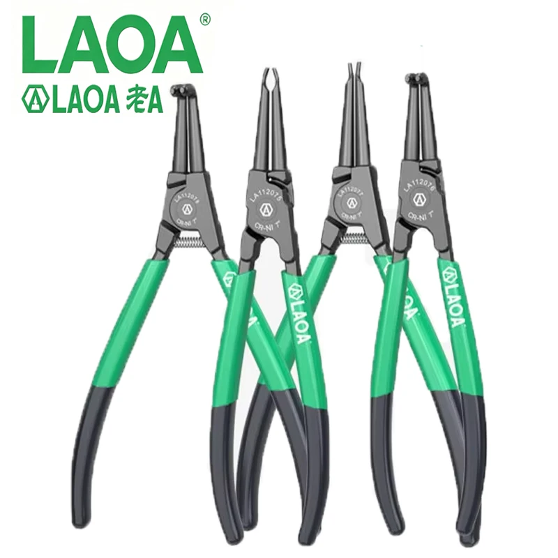 LAOA 1PC 7 Inch Internal & External Circlip Pliers Multifunctional Snap Ring Retaining Ring Clip Removal Hand Tool