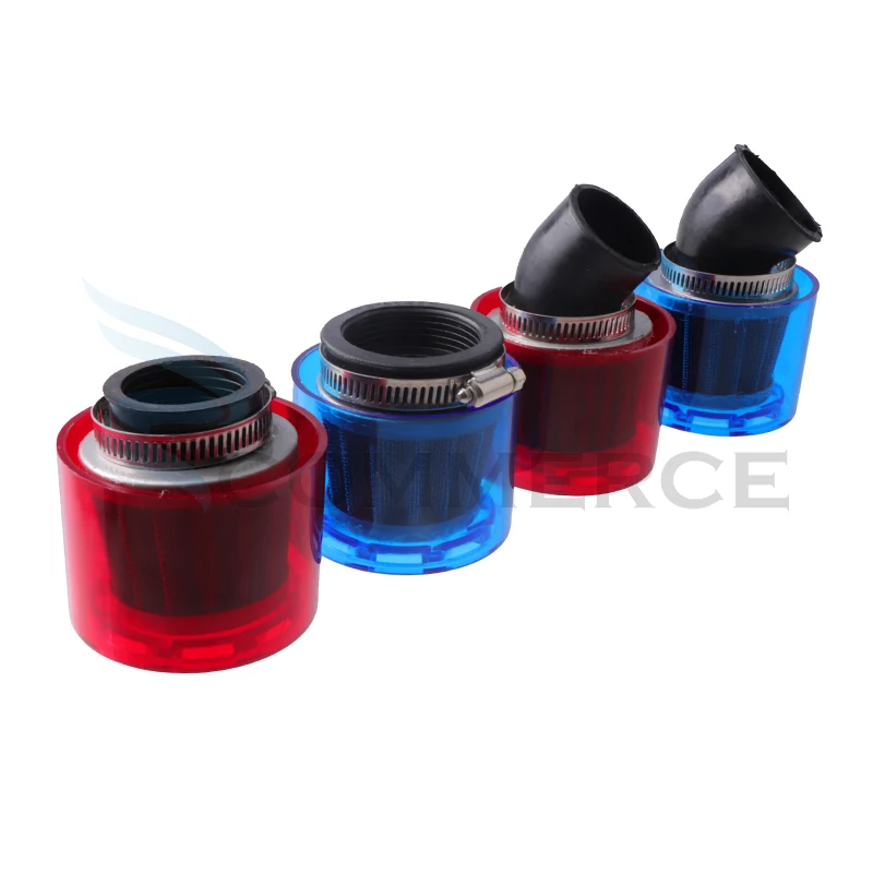 Motorcycle 35/38/42/45/48-50mm Bend Elbow/Stright WaterProof Air Filter Cleaner For 50cc-250cc ATV Pit Dirt Bike Motorbike Parts