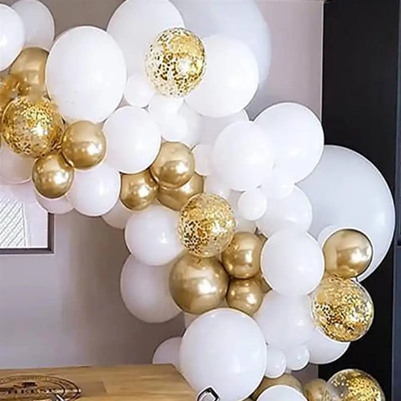 100pcs Latex Balloons White Theme Party Decorations Party Supplies Festival Layout Balloons Wedding Party Balloons Kit