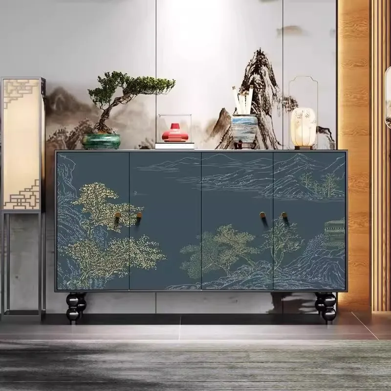 أدراج الرجعية خزائن غرفة المعيشة الصينية رفوف الخشب المطبخ خزائن غرفة المعيشة صالون المنزل أثاث فيترينا المنزل #3