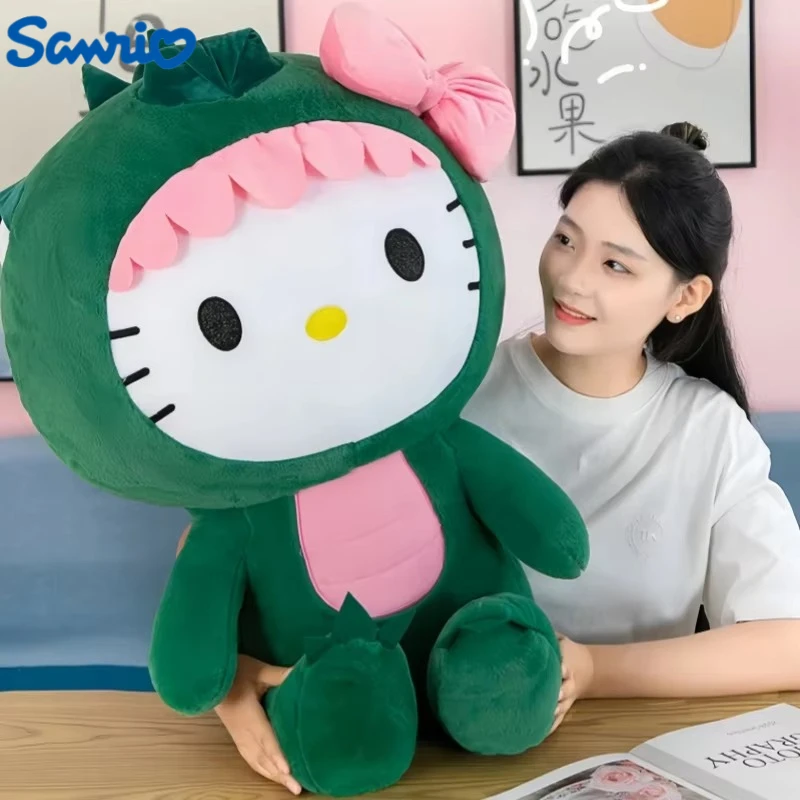 35/50/65Cm Big Size Sanrio Kawaii Hello Kitty Dinosaurus Knuffels Cartoon Anime Gevulde Decoratie Slapen kussen Kinderen Gift