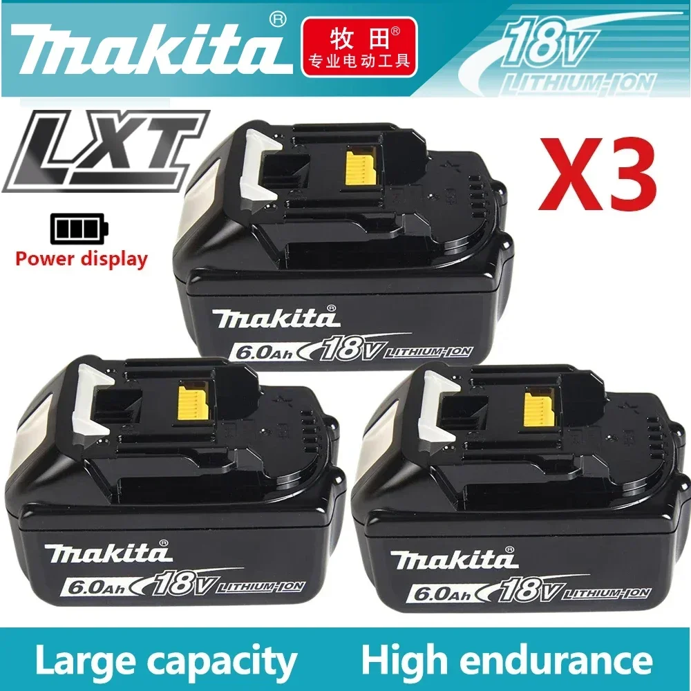 

BL1850 for makita 18v 6ah original battery bl1830 bl1860 bl1850B tool batteries compatible for Makita 18 Volt wireless grinder