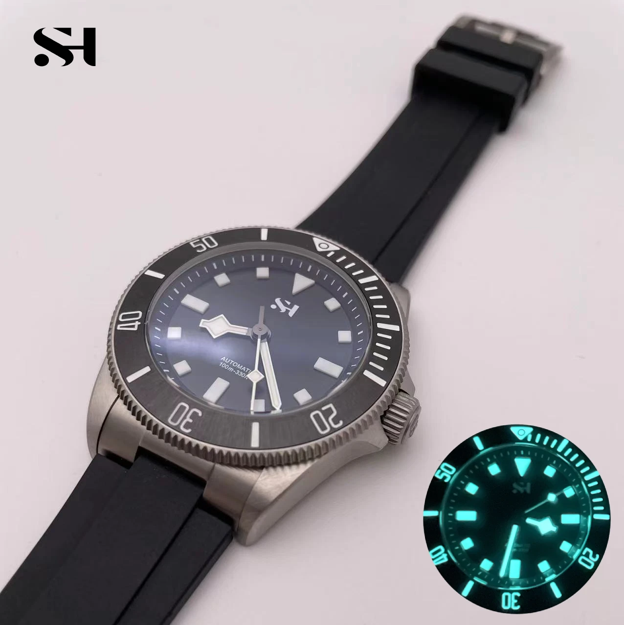 SH Luxury Men\'s Watches 39mm Automatic Mechanical Wristwatches Swiss BGW-9 luminous 10 Bar Waterproof Sapphire Watch Gift