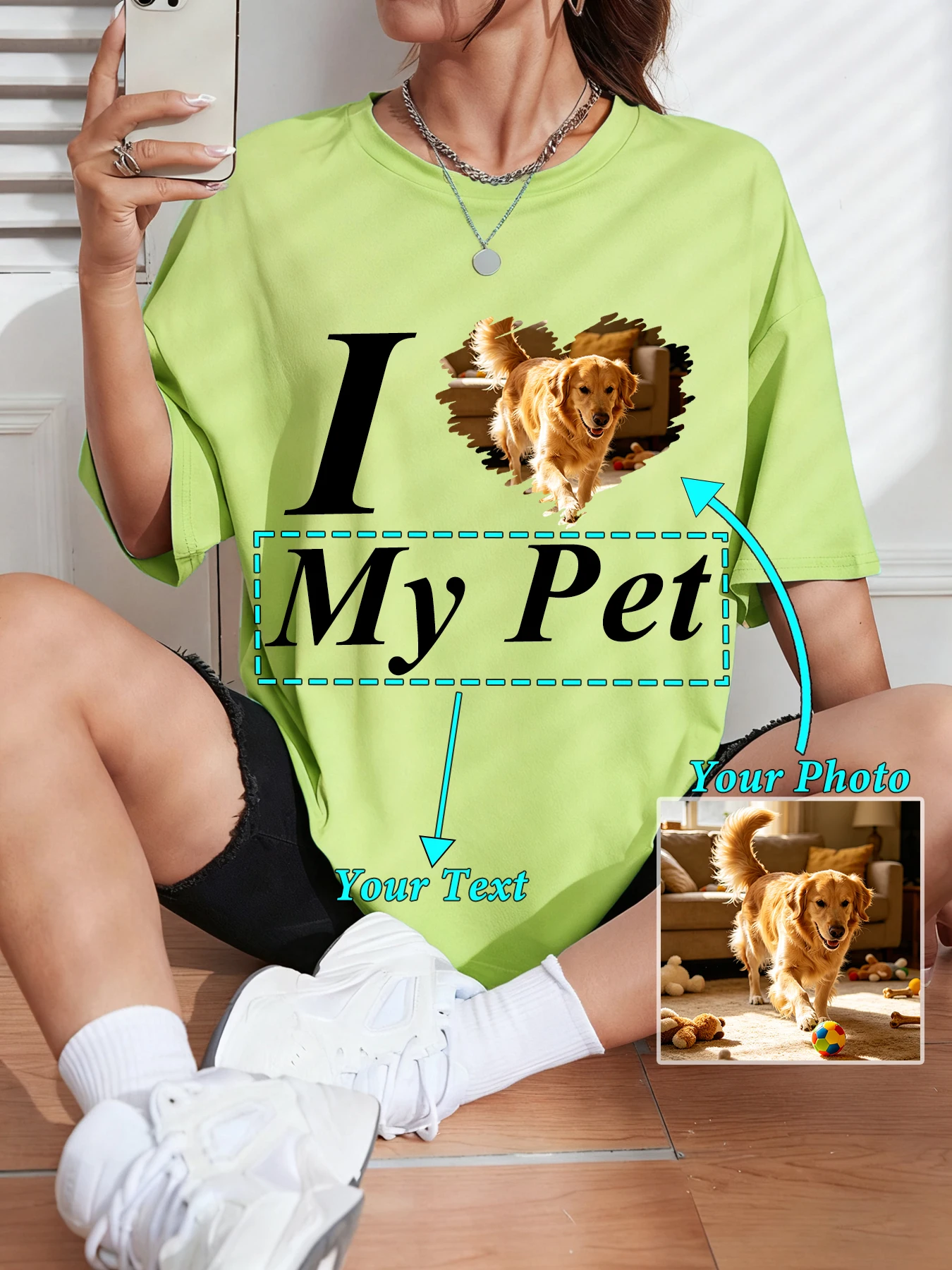 Personalized Custom Your Print Summer Comfy T-Shirt Cotton Casual Loose Short Sleeve Basic Fashion Tee Soft Breathable Clothing