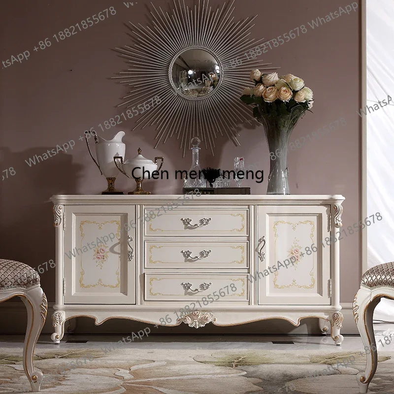 

Обеденные тумбы в европейском стиле из цельного дерева с покраской, бытовые двухдверные чайные шкафы, винные шкафы, ресторанные шкафы для посуды.