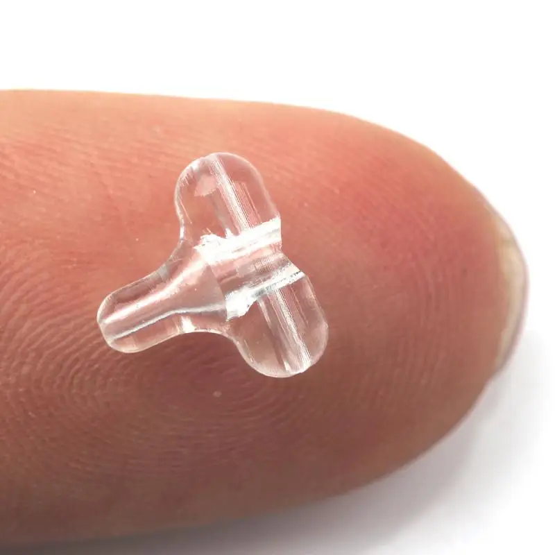 Wudaizhi 200 Cuentas De Pesca Transparentes De Doble Orificio Cruzado, Ovaladas Y De Plástico, Para Montajes De Pesca