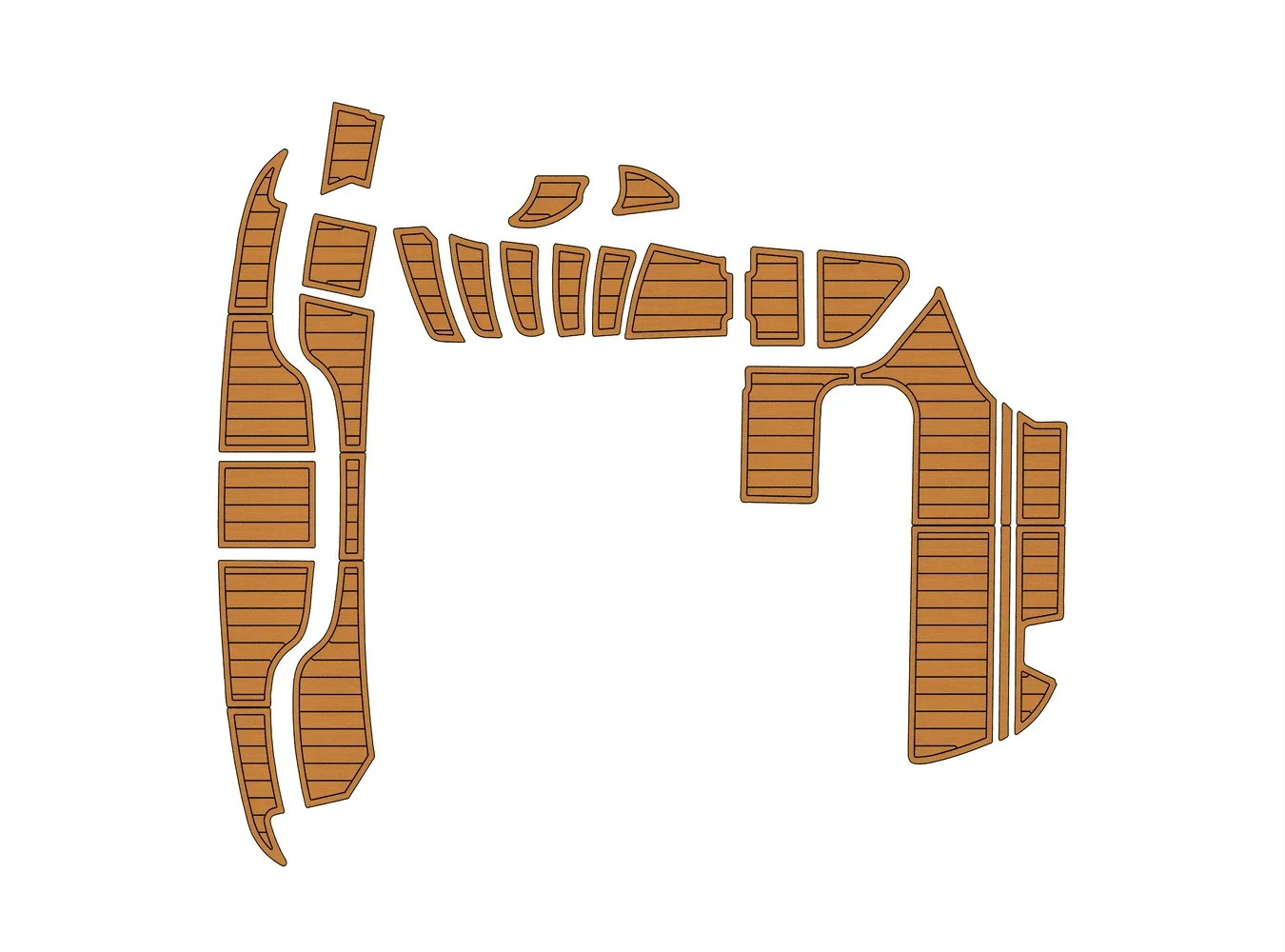 EVA Foam Teak Deck Mat For 1996 Sealine 330 Statesman Flybridge Non Slip Marine Flooring Pad