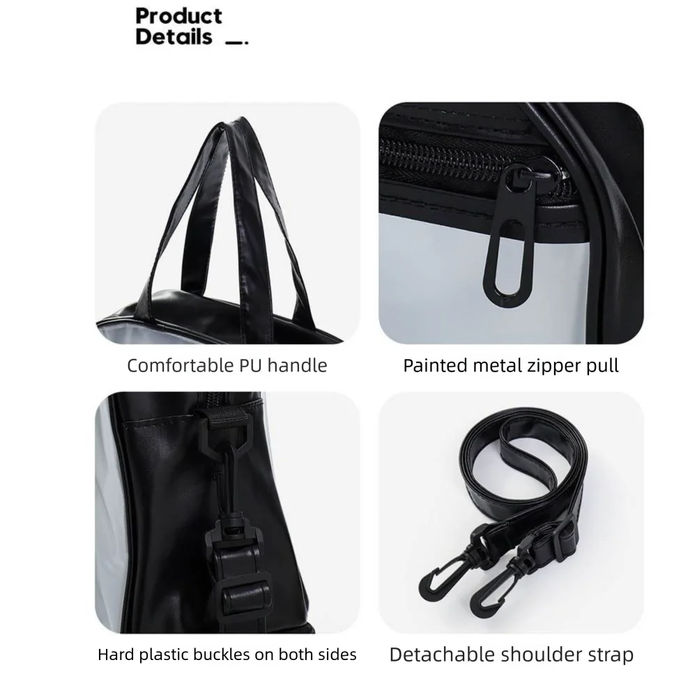 

Large Capacity PVC Swimming Bag Waterproof PVC Material Beach Pool Bag Large Washing Wet Dry Separate Compartment Sports Gym Bag