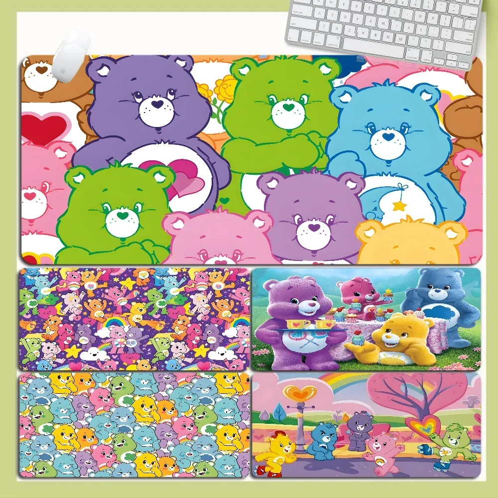

C-CARE-BEARS Large L XXL Office Computer Desk Mat Table Keyboard Big Mouse Pad Laptop Cushion Non-slip For Teen Girls Bedroom