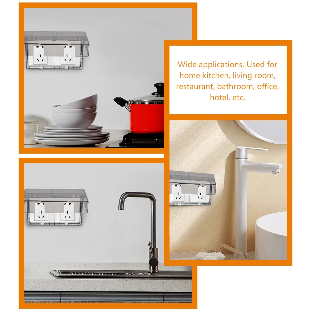 غطاء منفذ مقاوم للماء مقبس الحائط حامي غطاء الحمام قابل لإعادة الاستخدام مقاوم للرذاذ منفذ كهربائي جدار التوصيل يغطي المنزل