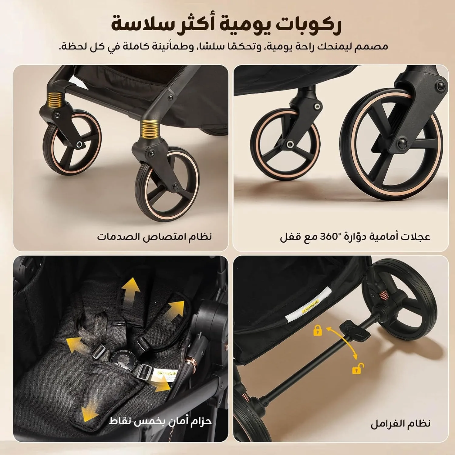 Hibobi Cirro / Aurora Baby Stroller, Foldable Compact Stroller with Large Canopy, 7.9kg/9.5kg One-Hand Easy Fold