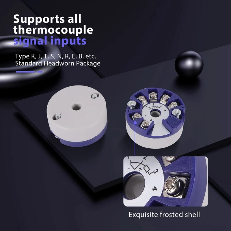 Programmier bares Thermo element rtd pt100 zu 4-20mA Wandler tc rtd Eingang 4-20mA Ausgang Kopf montierter Temperatur messumformer