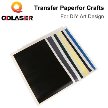 QDLASER 5/10pcs 39*27cm laser engraving transfer paper crafts color marking DIY art design for laser engraving marking machine