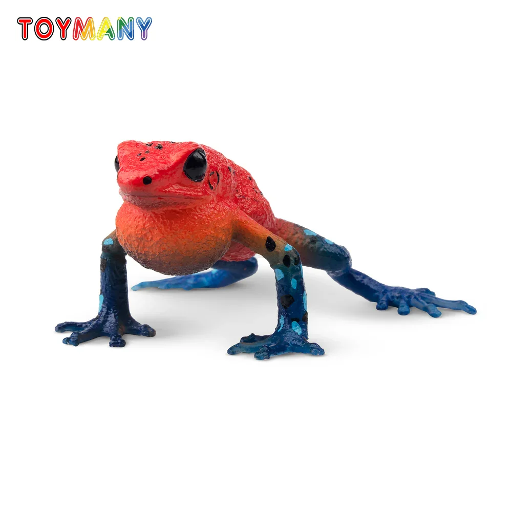 Toymany mainan figur Mini boneka figur aksi, mainan figur Mini bentuk hewan troli reptil panah beracun stroberi untuk anak-anak