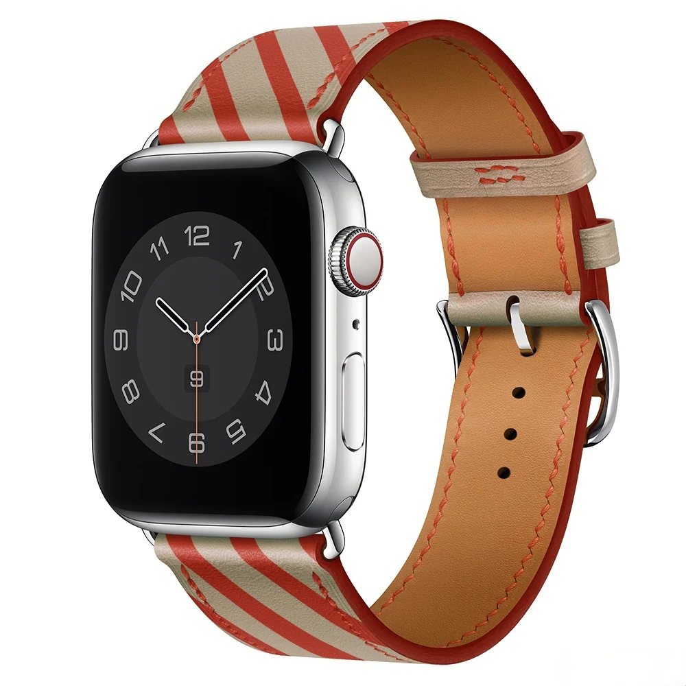 Leather strap for Apple watch Ultra 8 7 6 5 4 SE band 45mm 41mm 44mm 40mm Head layer cowhide bracelet strap for iwatch 42mm 38mm