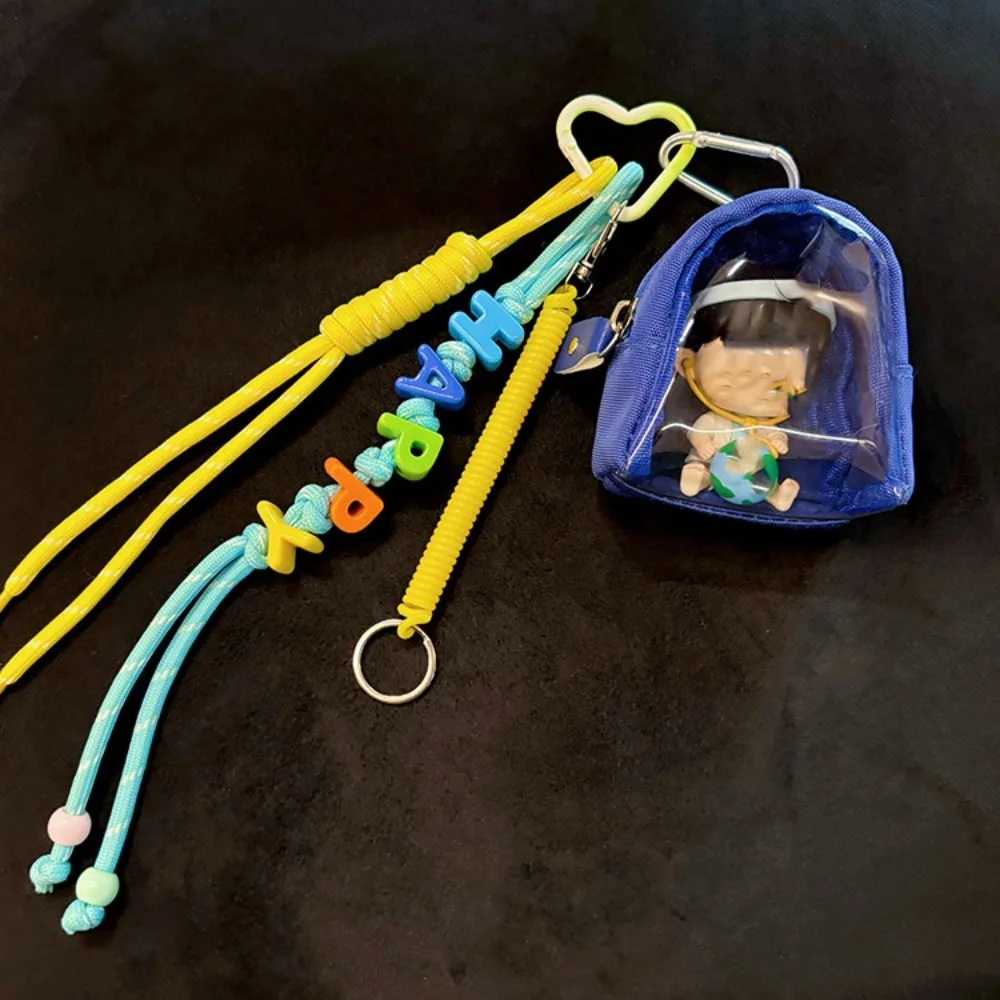 

With Keychain Mini Outdoor Doll Bag Earphone Storage Clear Doll Storage Pouch Transparent Small Badge Display Bag Badge