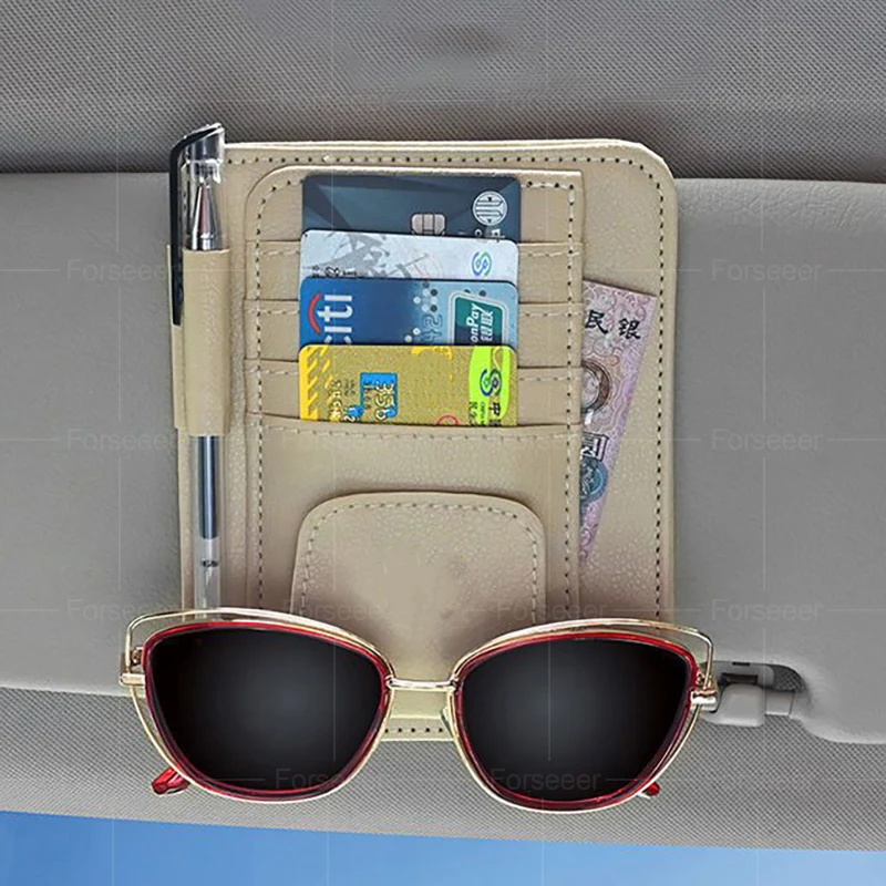 Car Card Sun Glasses Credit Pen Holder Visor Clip Bag For Peugeot RIFTER 206CC 207CC 208CC 306CC 307CC 308CC GTI car accessories