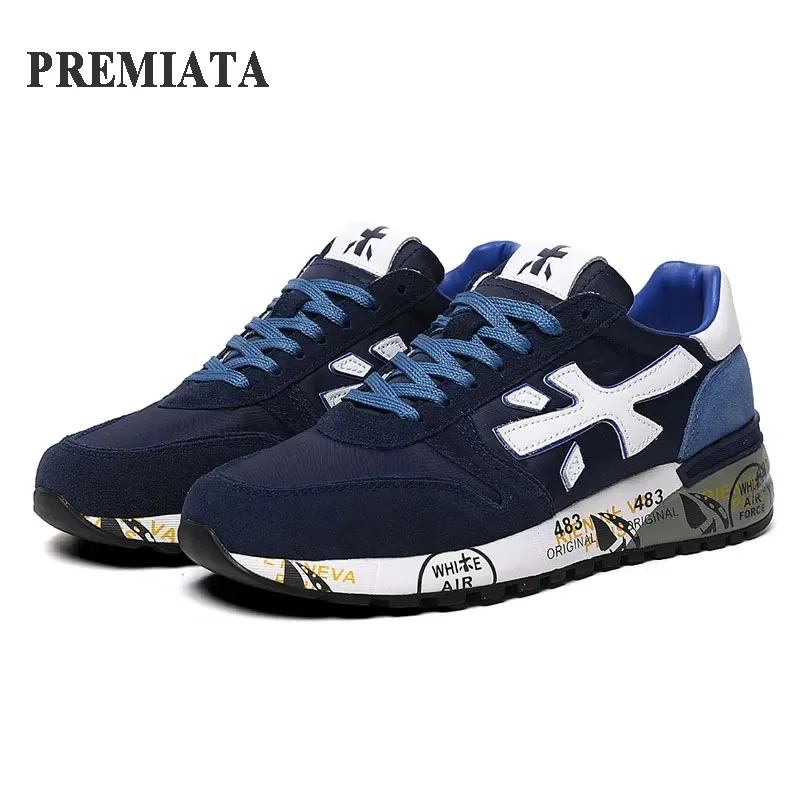 PREMIATA-Tênis masculinos casuais, esportes ao ar livre, design de nova geração, respirável, impermeável, elemento multicolorido, sapatos de tendência masculina