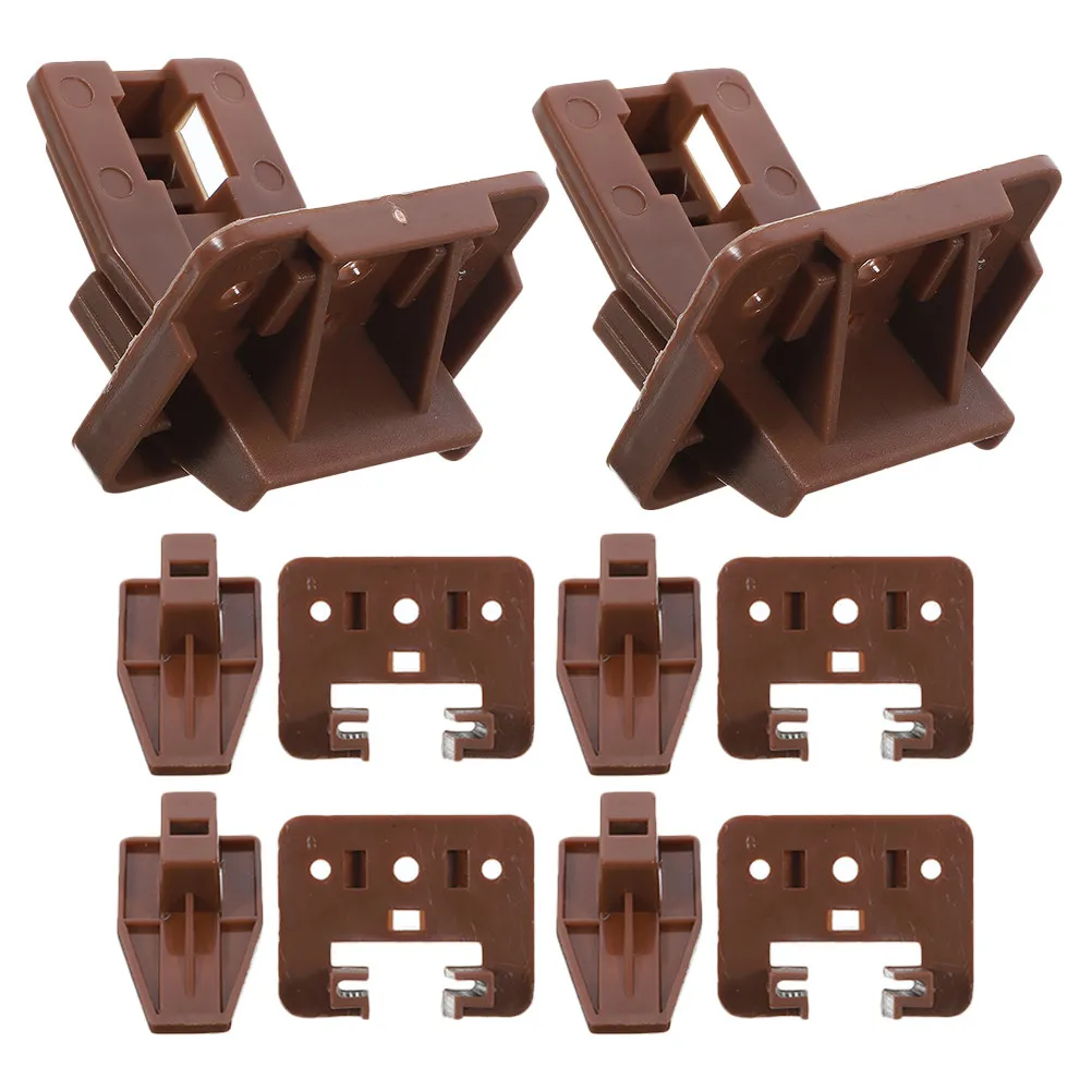 6Pcs Drawer Plastic Drawer Rails Center Mount Replacement Parts for Dresser Nightstands and Furniture Repair Kit