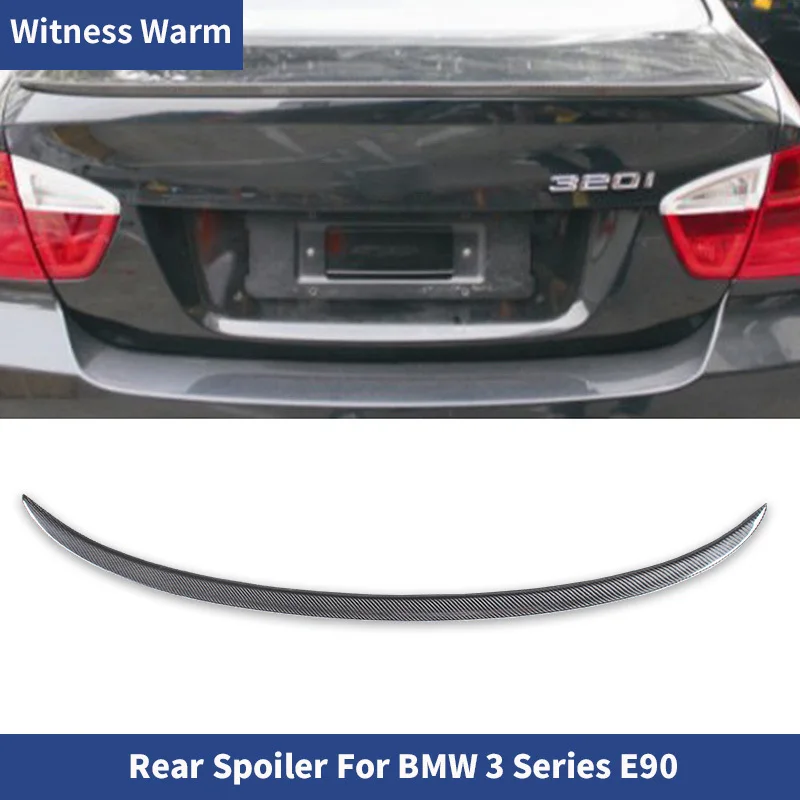 For Bmw E90 M3 Style Spoiler Carbon Fiber Rear Wings Trunk Lip Spoiler 3 Series E90 Sedan 318i 320i 325i 330i 2005-2011