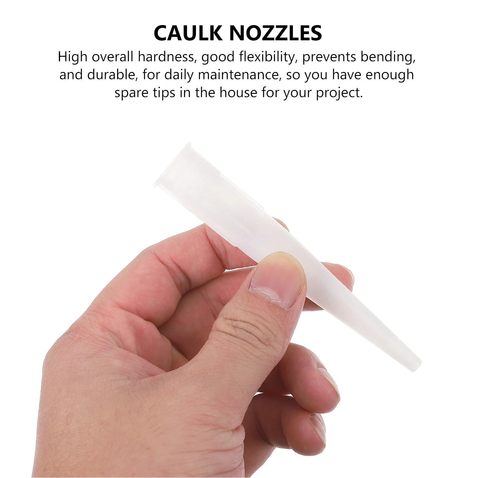 

40 pcs Durable Reusable Caulk Nozzle Kit Screw Tip White Red Silicone Tube Nozzles Sealant Dispenser Glass Glue Tips For