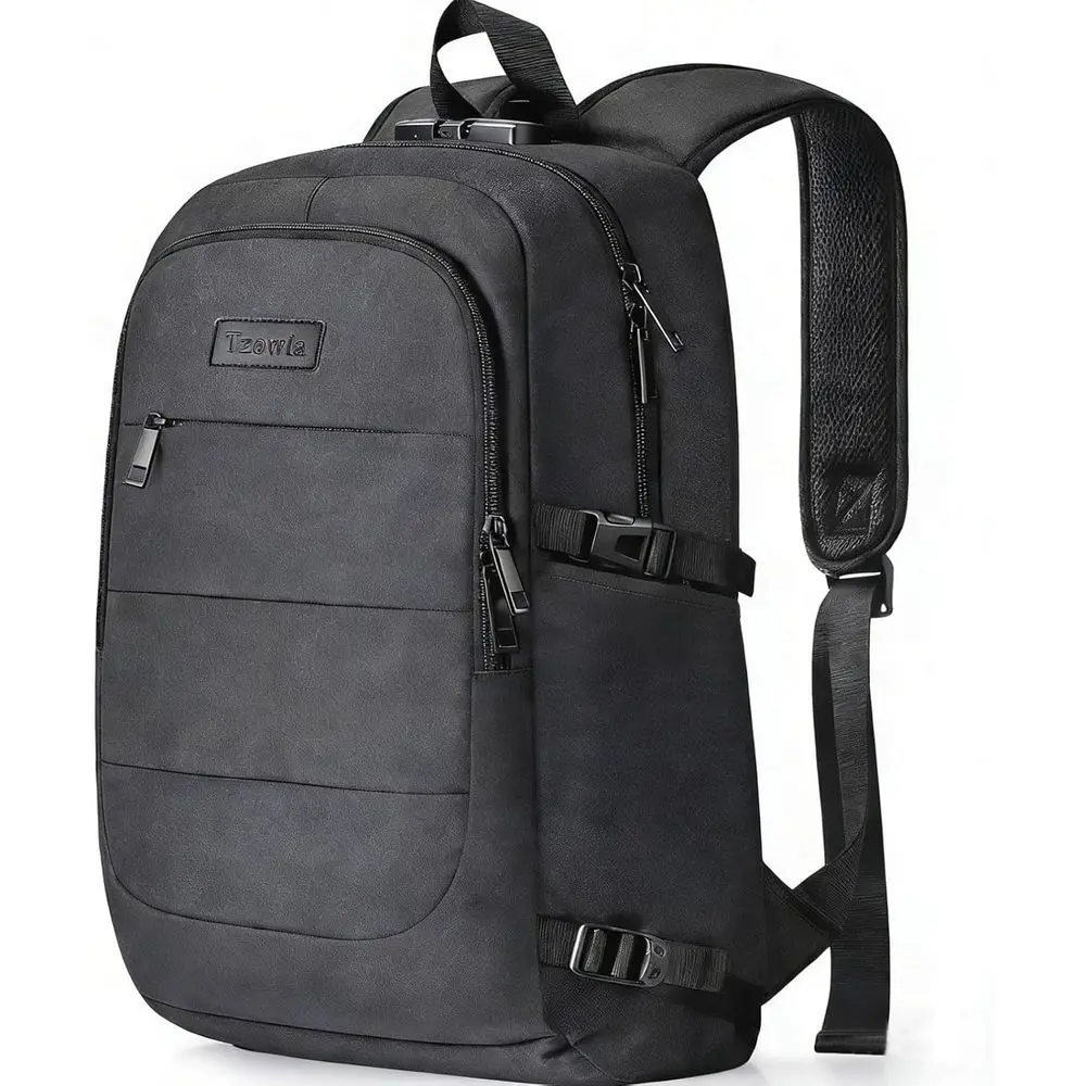 

Tzowla Travel Laptop Backpack Water Resistant Anti-Thet Bag with Giant Tumbler Holder ket and Lock 15.6 Inch Computer BusinBackp