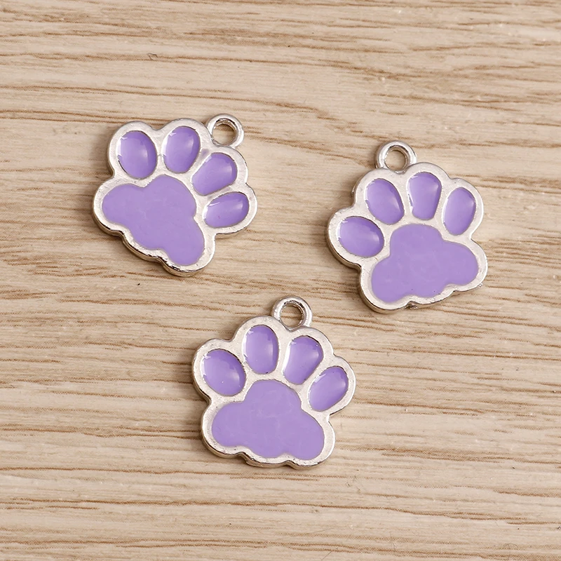 Tusember 10 Stück Mix Cartoon Welpen-, Hunde-, Katzenpfoten-Anhänger Tieranhänger für Halsketten, Ohrringe, DIY-Armbänder, Schmuckzubehör – Detail 8