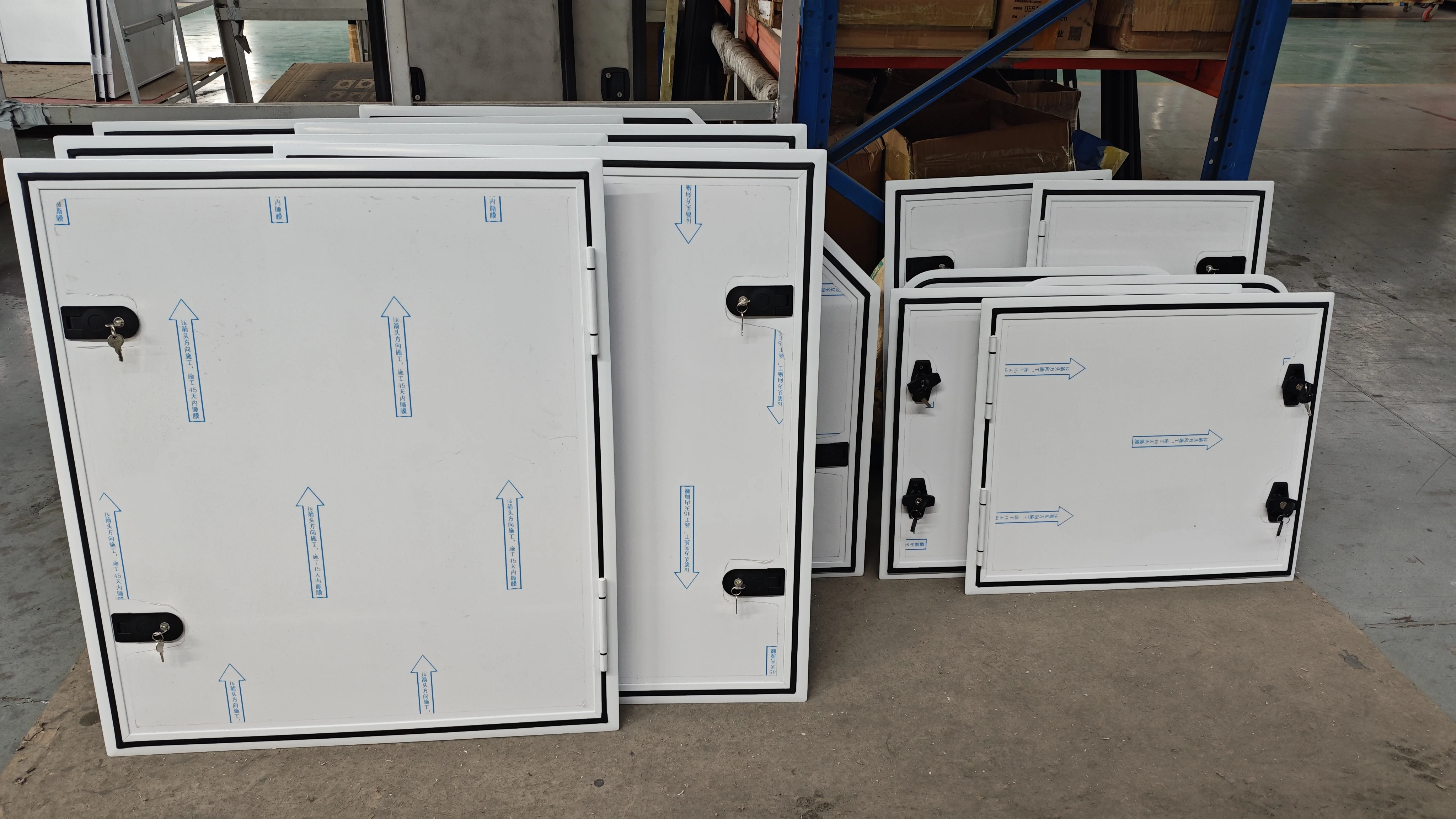 Custom Size 1200*700 mm Right Angle RV Compartment Hatch Door WIth Lock