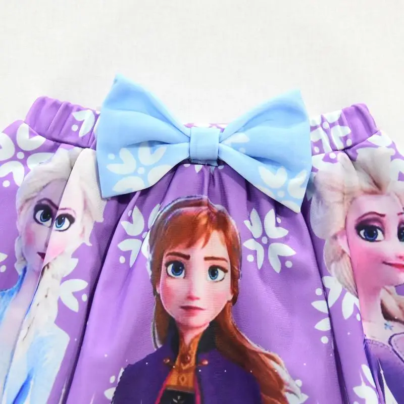 Frozen Elsa And Anna Princess Children\'s  Disney Kids girl\'s  set one shoulder length ice and snow cartoon swimsuit