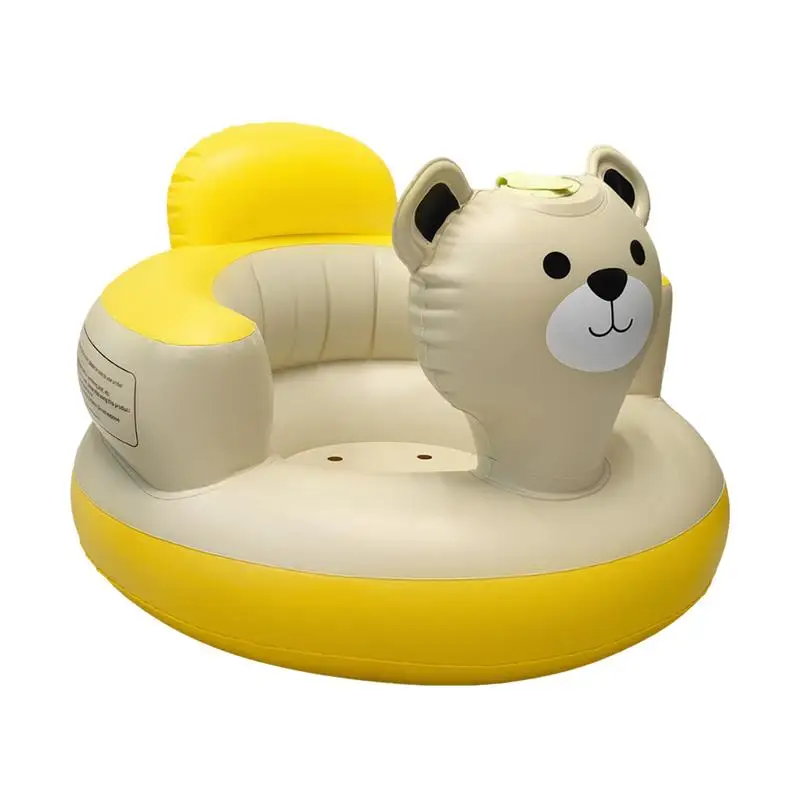 

Blow Up Baby Seat Cute Bear Baby Support Floor Seats Baby Floor Seats For Babies 6-24 Months Children Sitting Up Chair For