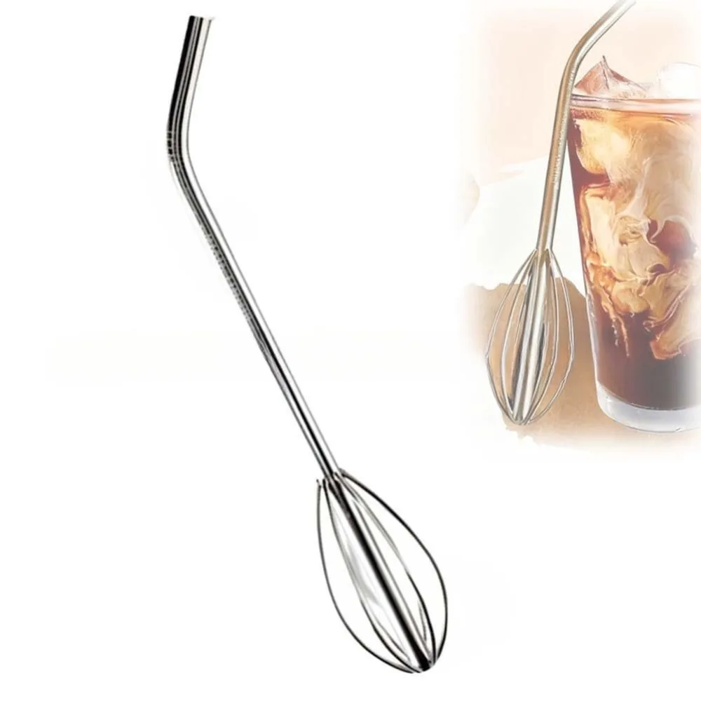 

2-in-1 Innovation the Whisk Straw 2-in-1 Straw Blender Stainless Steel Straw