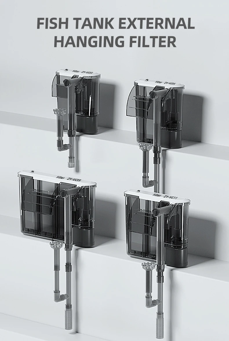 Wandmontierter Filter Drei-in-Eins-Außenwälzpumpe für Aquarien, kleine und mittlere Aquarium-Wasserfall-Sauerstoffanreicherung, 110 V, 220 V – Detail 1