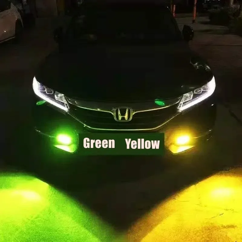 Car LED Fog Lemon Green Lamp 1860 CSP Chip 14000Lm 40W Yellow White Green H1 H3 H7 H8 H9 H11 H16 H27881 880 9005 HB3 9006 HB4 F5