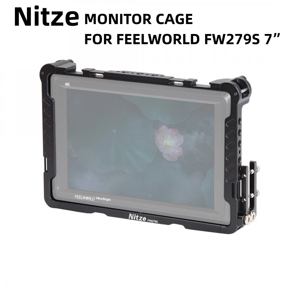 

Nitze FW279S MONITOR CAGE FOR FEELWORLD 7”with HDMI Cable Clamp for Screen Monitor Rig Cable Clamp Protective cage TP-FW279S