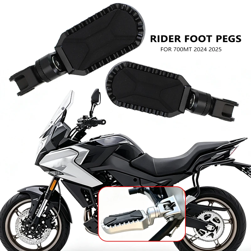 2026 700MT Adjustable Motorcycle Foot Rests Footpeg Passenger Footrest Driver Foot Pegs For CFMOTO CF MT700 MT 700 MT 2024 2025