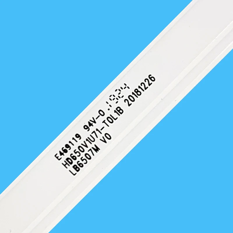 3V 6 luzes 611mm LED Backlight Strip para Hisense 65 TV LB6507M V0 65H6570F 65H6510G H65B7100 H65B7300 HD650V1U72-T0L1 HE659XH H H