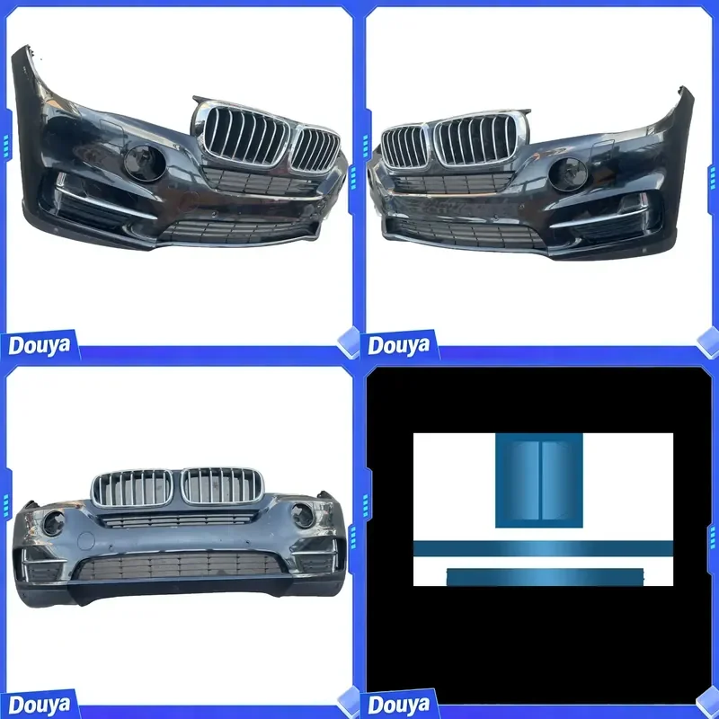 The Classic Hit X5F15 Front Sport Bumper Surrounds Chrome-plated air Intake Medium Mesh Grille with Silver Trim for