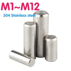 304 Stainless Steel M1 M1.5 M2 M2.5 M3 M4 M6 M8 M10 M12 Cylindrical Pin Positioning Pin Fixed Locking Pin Shaft Solid Metal Rod