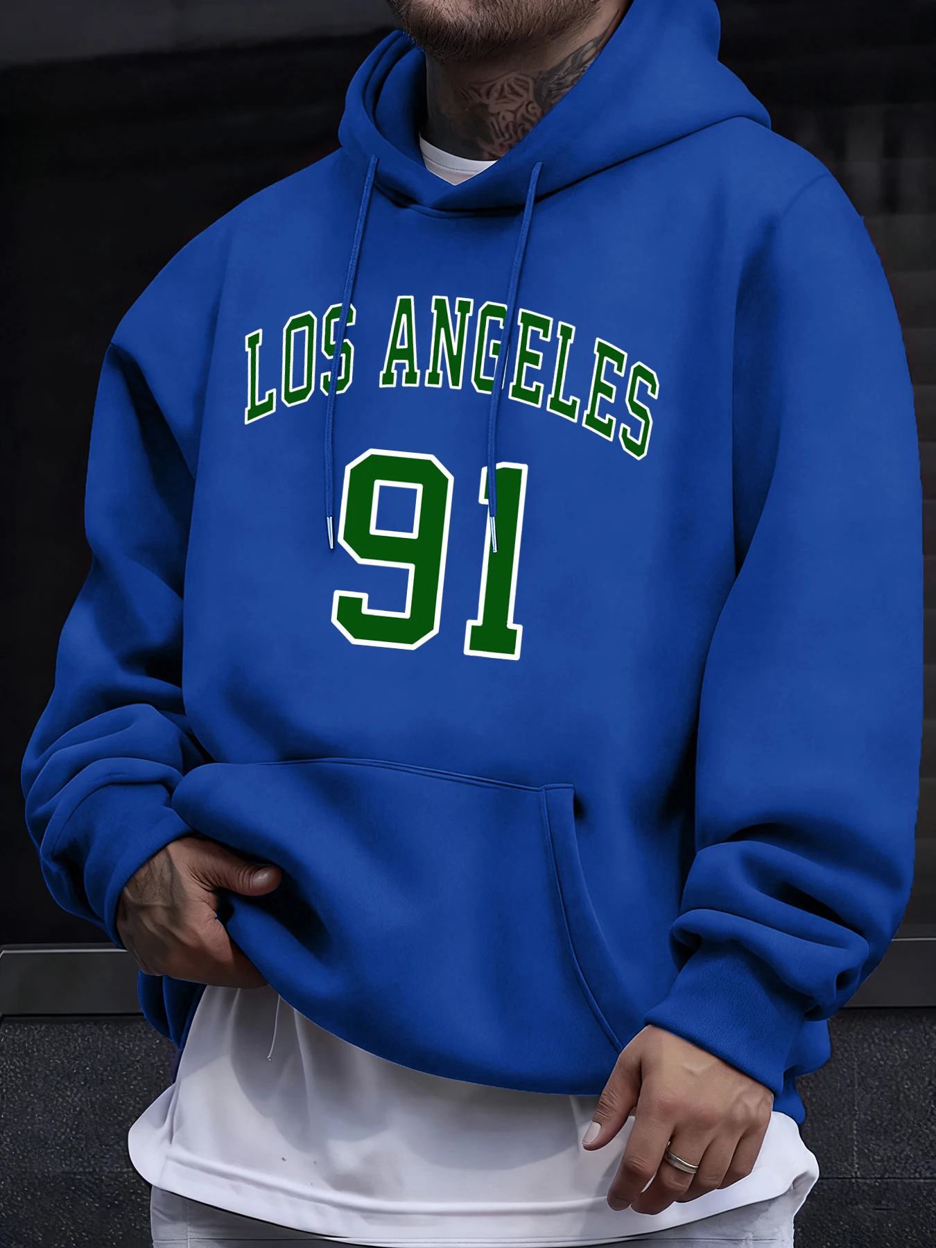 Usa Art Letters And 91 Print Herren Pullover Mode Fleece Trendy Sweatshirt All-Match Hoody Herbst Unisex Vintage Lose Hoodies