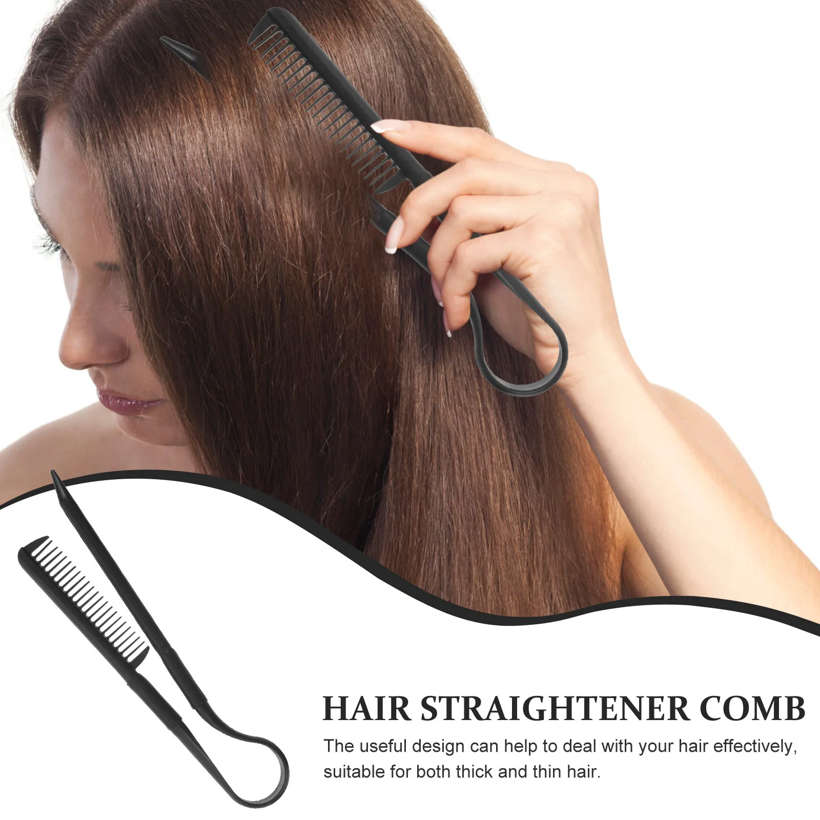 Składana prostownica do włosów w kształcie litery V, odporna na ciepło, nieodkształcająca się, do prostowania grubych i cienkich włosów, łatwe uchwyty.