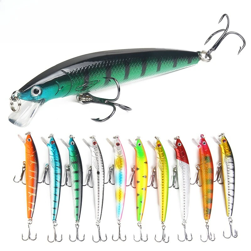 

10cm 9g Floating Rattling Minnow Lure - Bionic Hard Bait for Freshwater Saltwater Fishing Tackle 2.