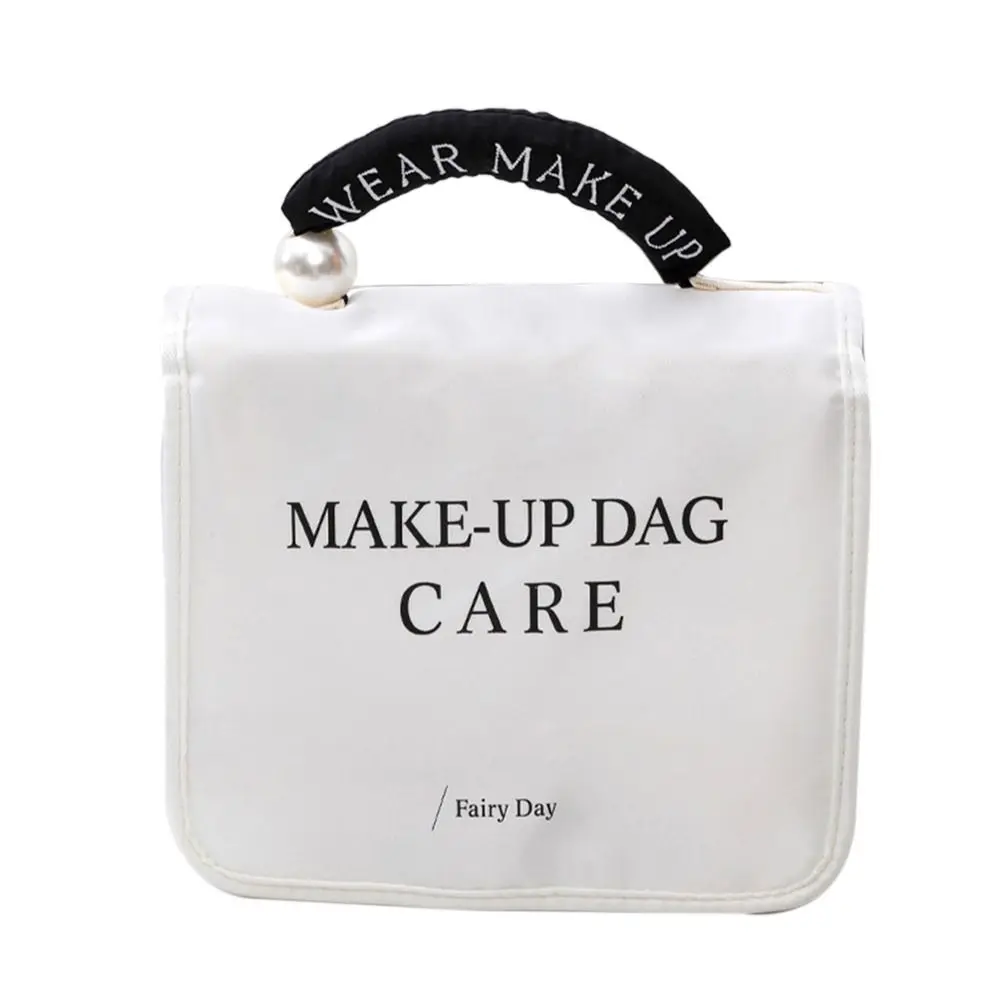 

Fashion Foldable Toiletry Bag Nylon Hanging Storage Bag Women Makeup Bag Large Capacity Wash Bag Travel Cosmetic Bag