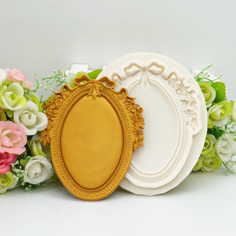 Silicone Frame Mold Flower Relief Cake Chocolate Kitchen Baking Making Supplies Decoration Tool Handmade DIY Fondant Moulds