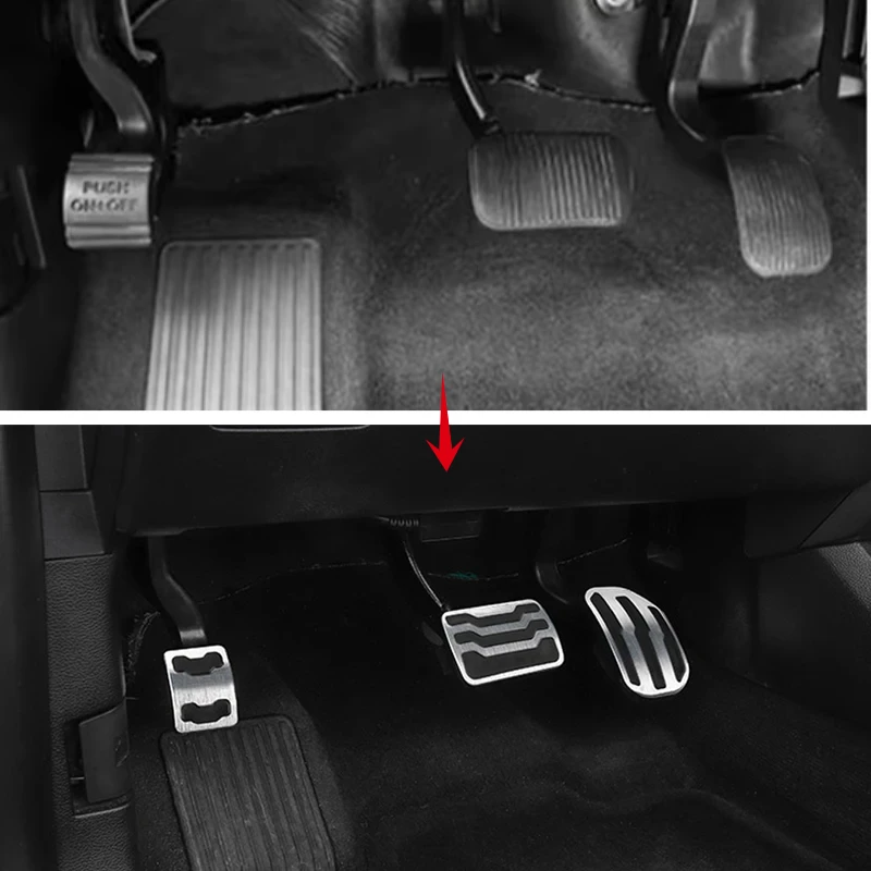 for Ford Raptor F150 2015 2016 2017 2018 Aluminum Foot Pedal Red Car Accelerator Gas Fuel Brake Rest Pads Mat Cover