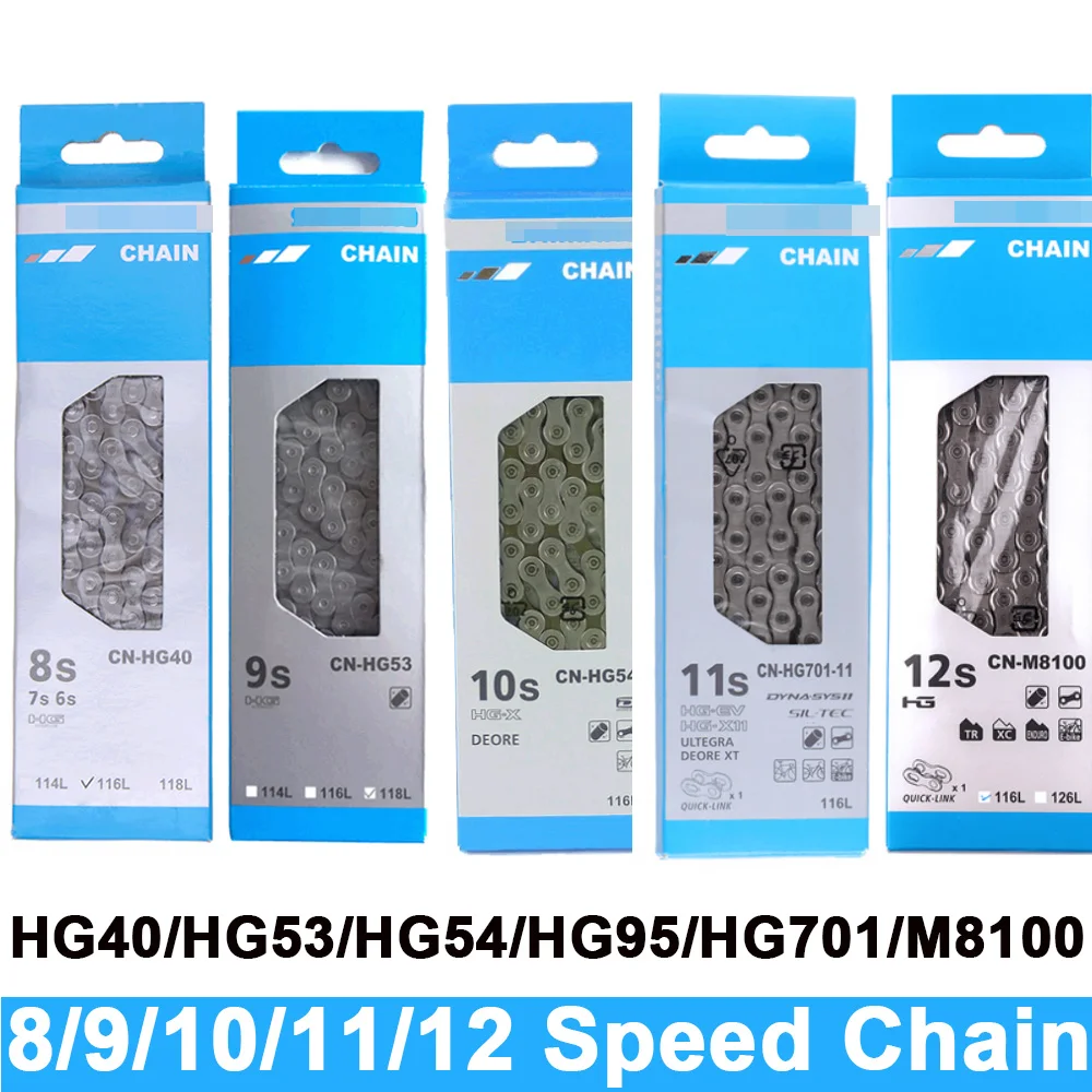 DEORE-SLX XT Bicycle Chain, HG53, HG901, HG701, M8100,  9, 11, 12 Speed, Road, MTB 9, 11, 12V bicycle Chain, Bicycle Chain